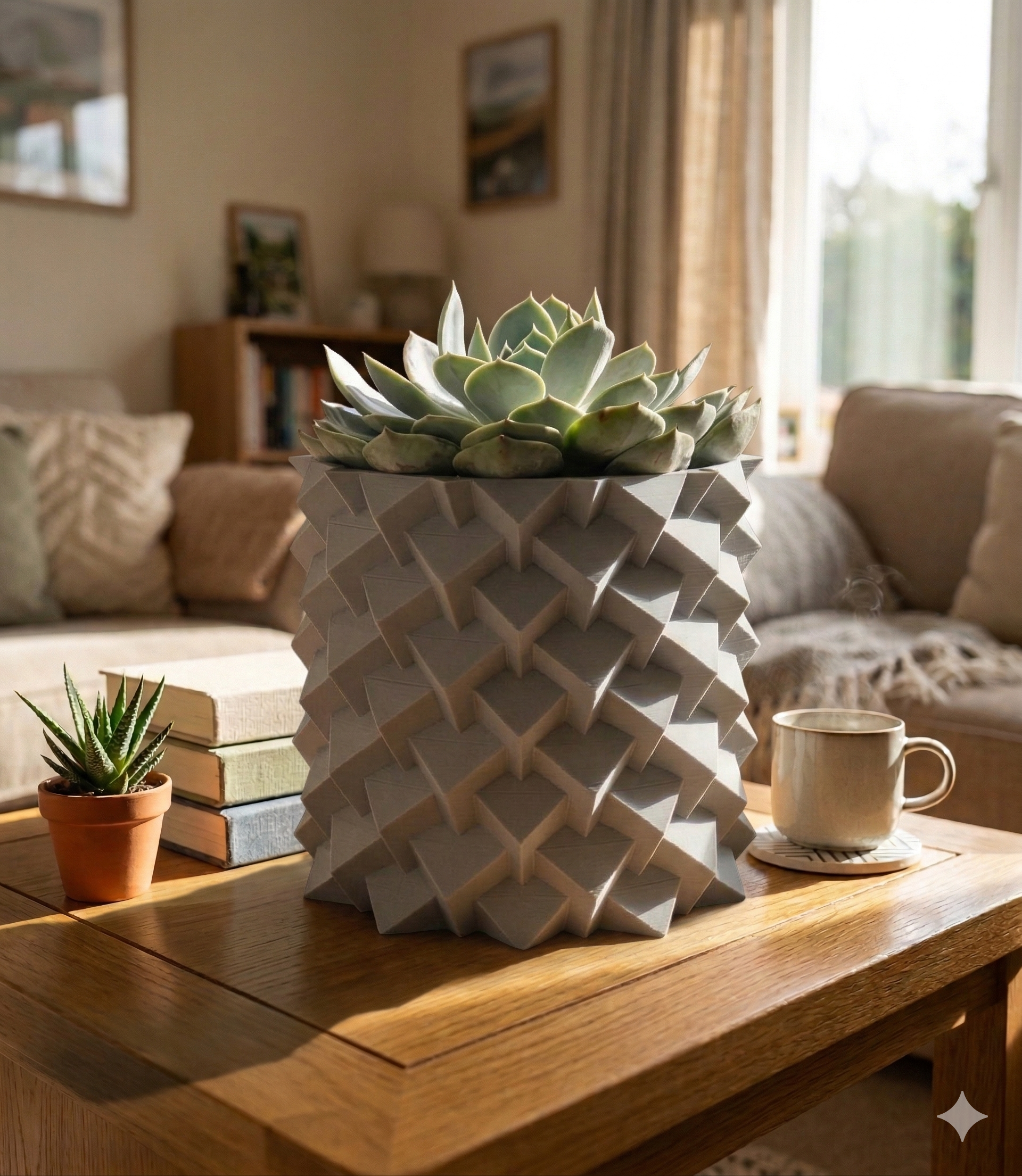 Super Size – 3D Printed Plant Pot | Modern Geometric Design, Indoor & Outdoor (250mm)