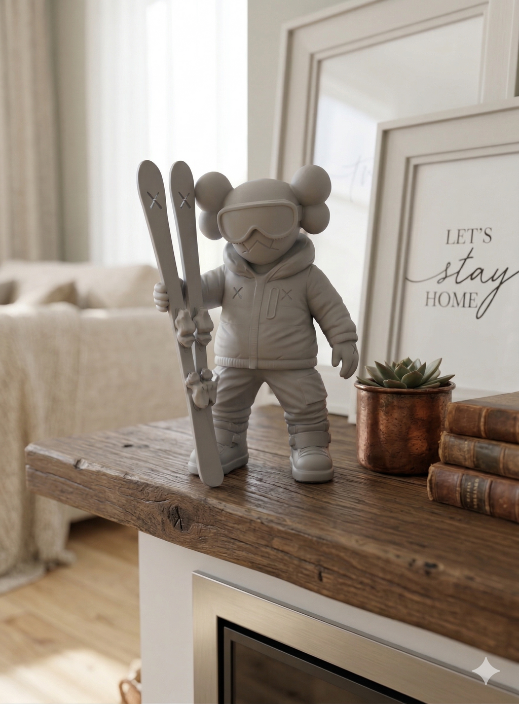 Skier Figurine – Alpine Sport Desk & Shelf Sculpture