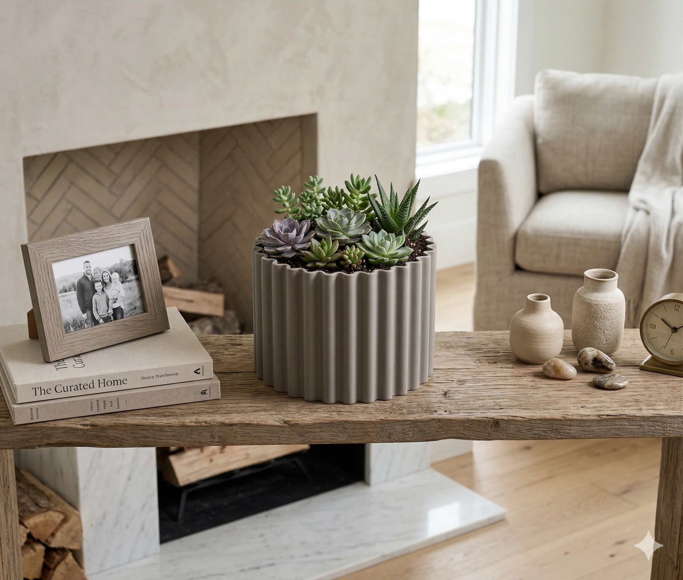 3D Printed Plant Pot – Modern Geometric Design, Indoor & Outdoor (150mm)