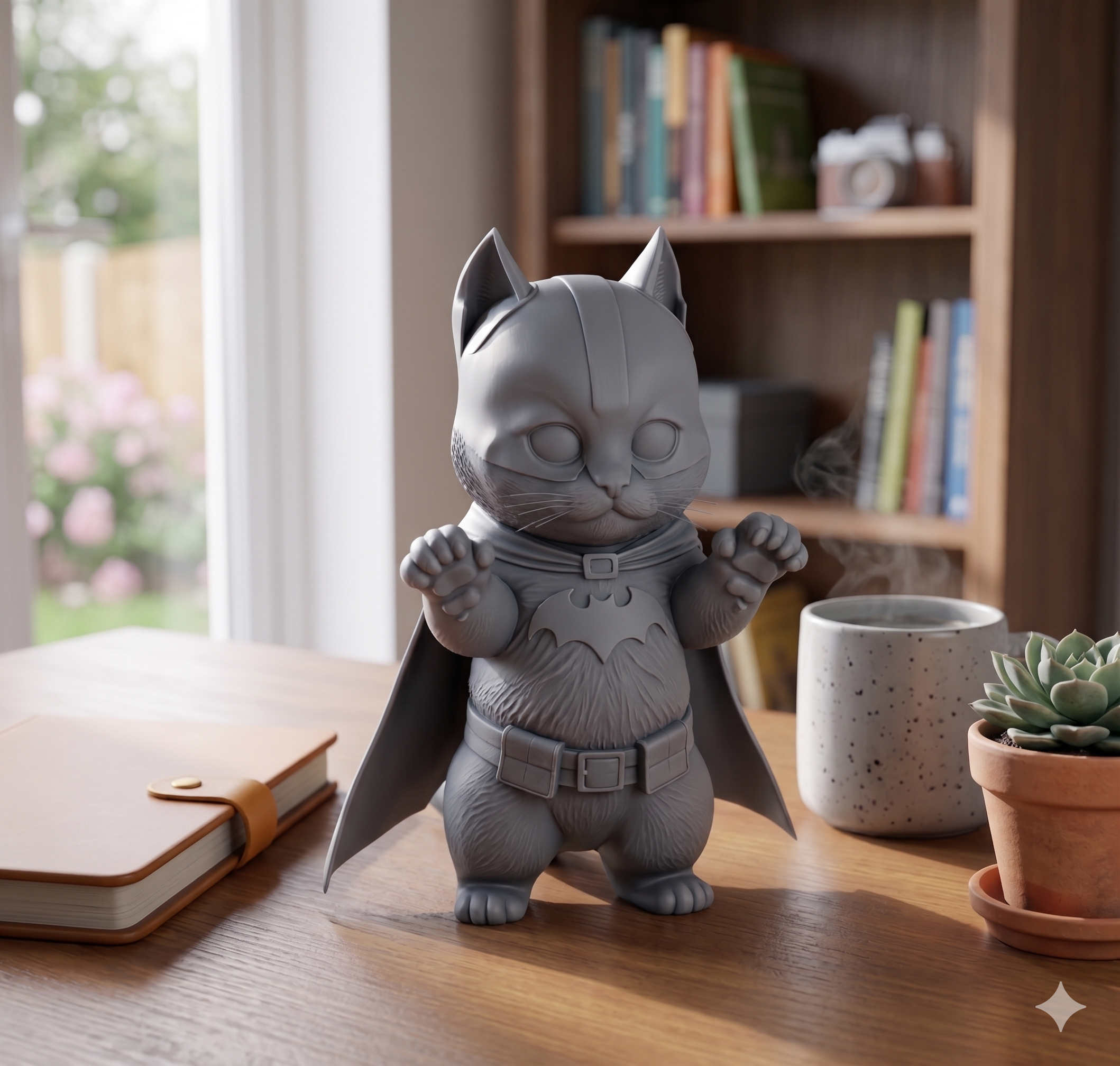 Batman Cat Figure – 3D Printed PLA Art Sculpture