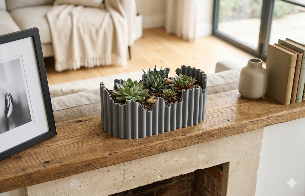 Super Size – 3D Printed Plant Pot | Modern Geometric Design, Indoor & Outdoor (250mm)