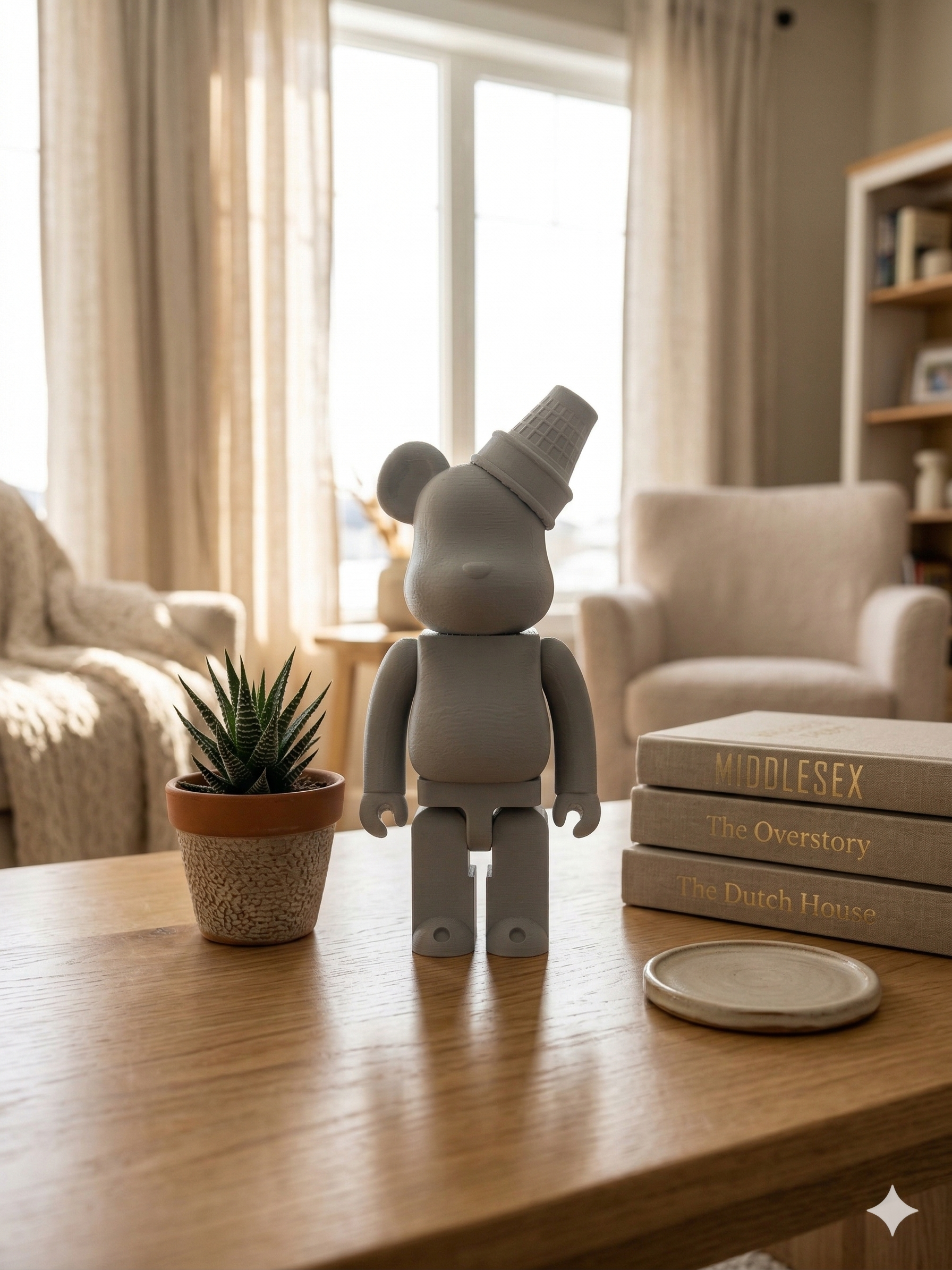 Ice Cream Bear Figurine – Playful Toy Culture Sculpture