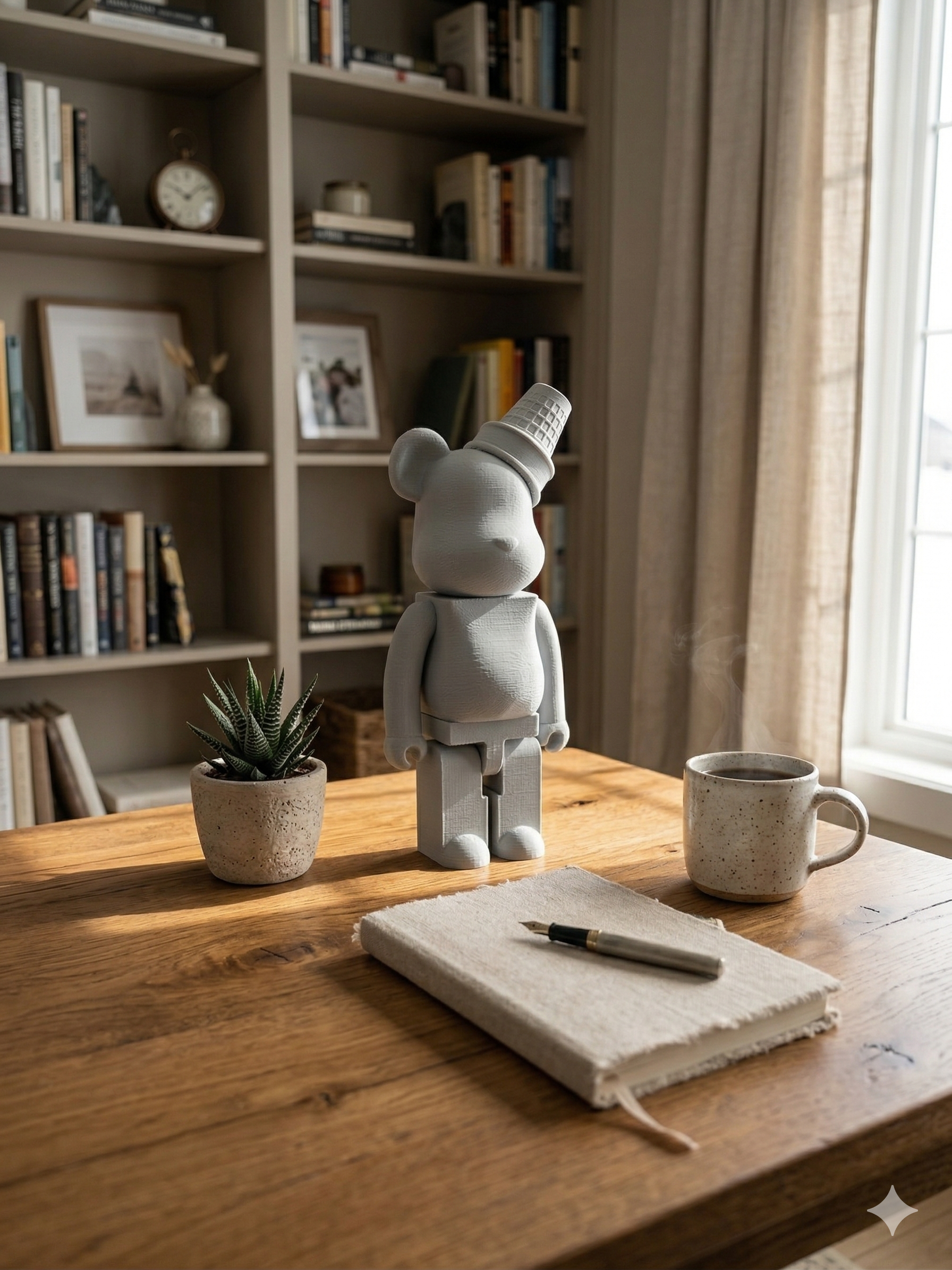 Ice Cream Bear Figurine – Playful Toy Culture Sculpture