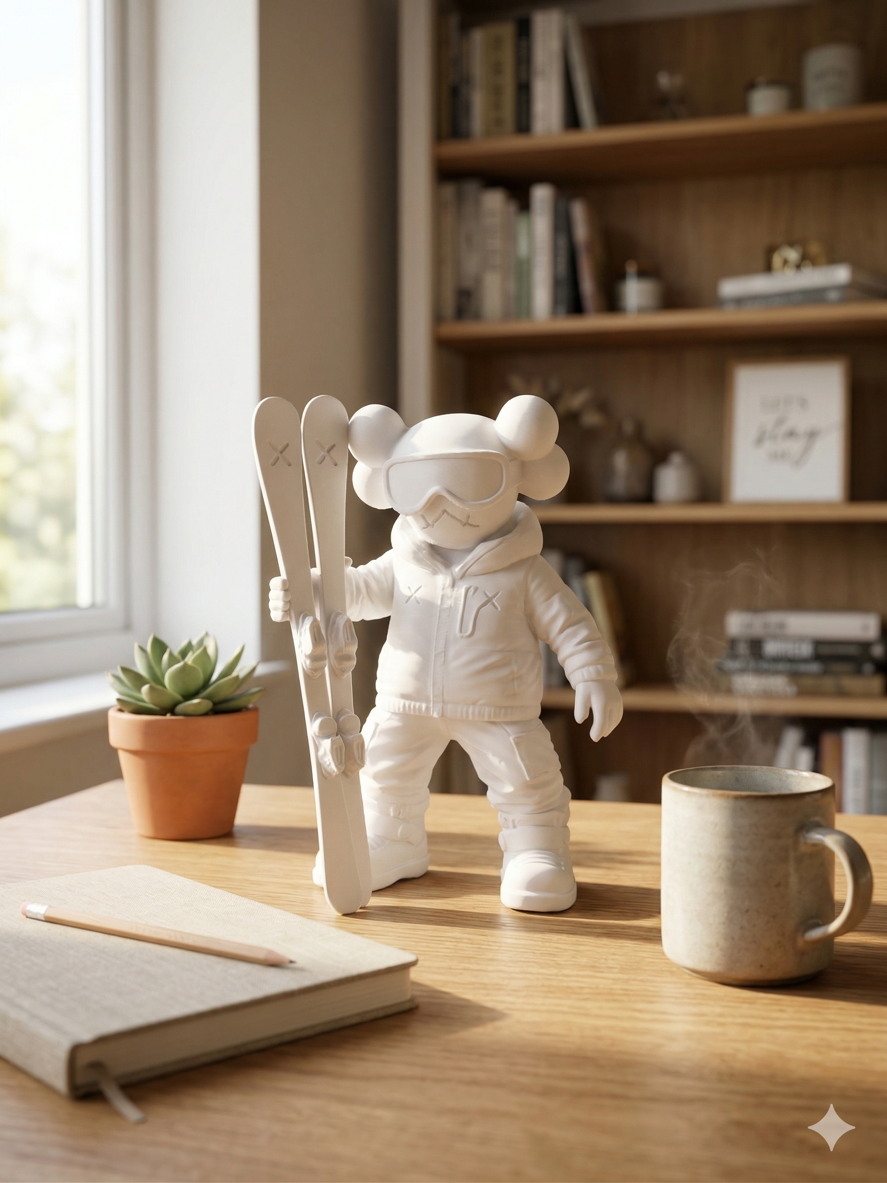 Snowboarder Figurine – Urban Street Style Desk Sculpture